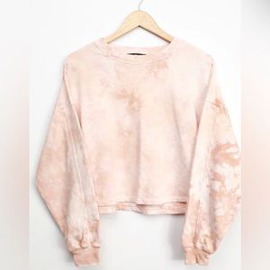 Tie-Dye Cropped Drop Shoulder Sweatshirt.